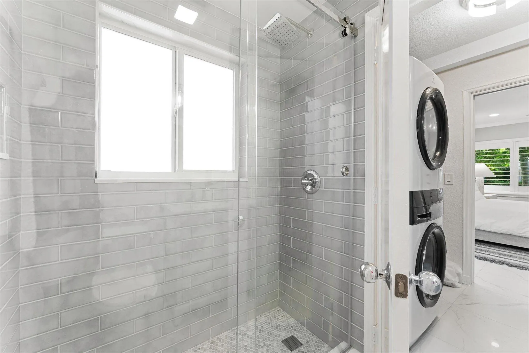 Beautifully renovated bathroom with modern finishes.