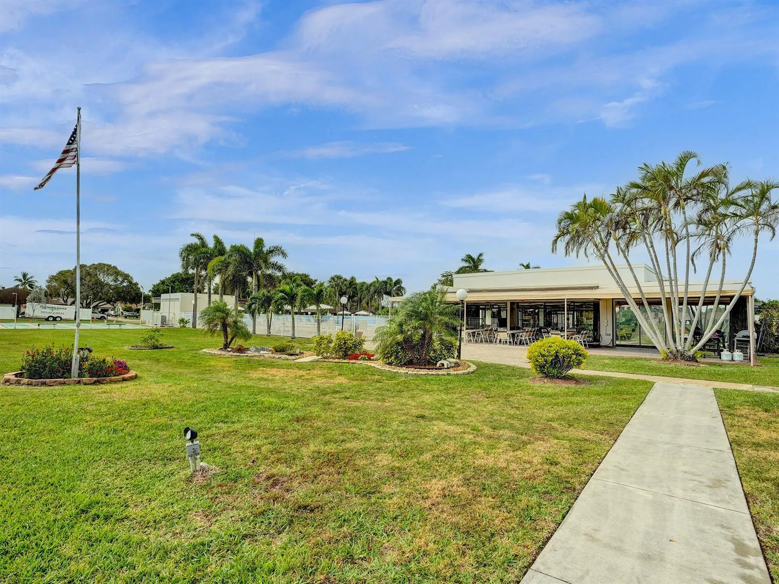 Back of clubhouse