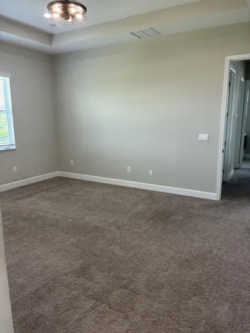 Master bedroom view from the closet and