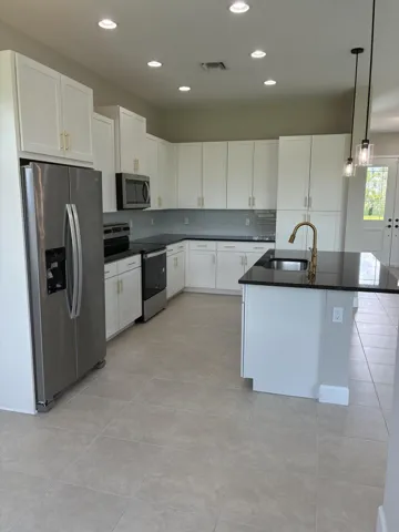 Kitchen from dining room view