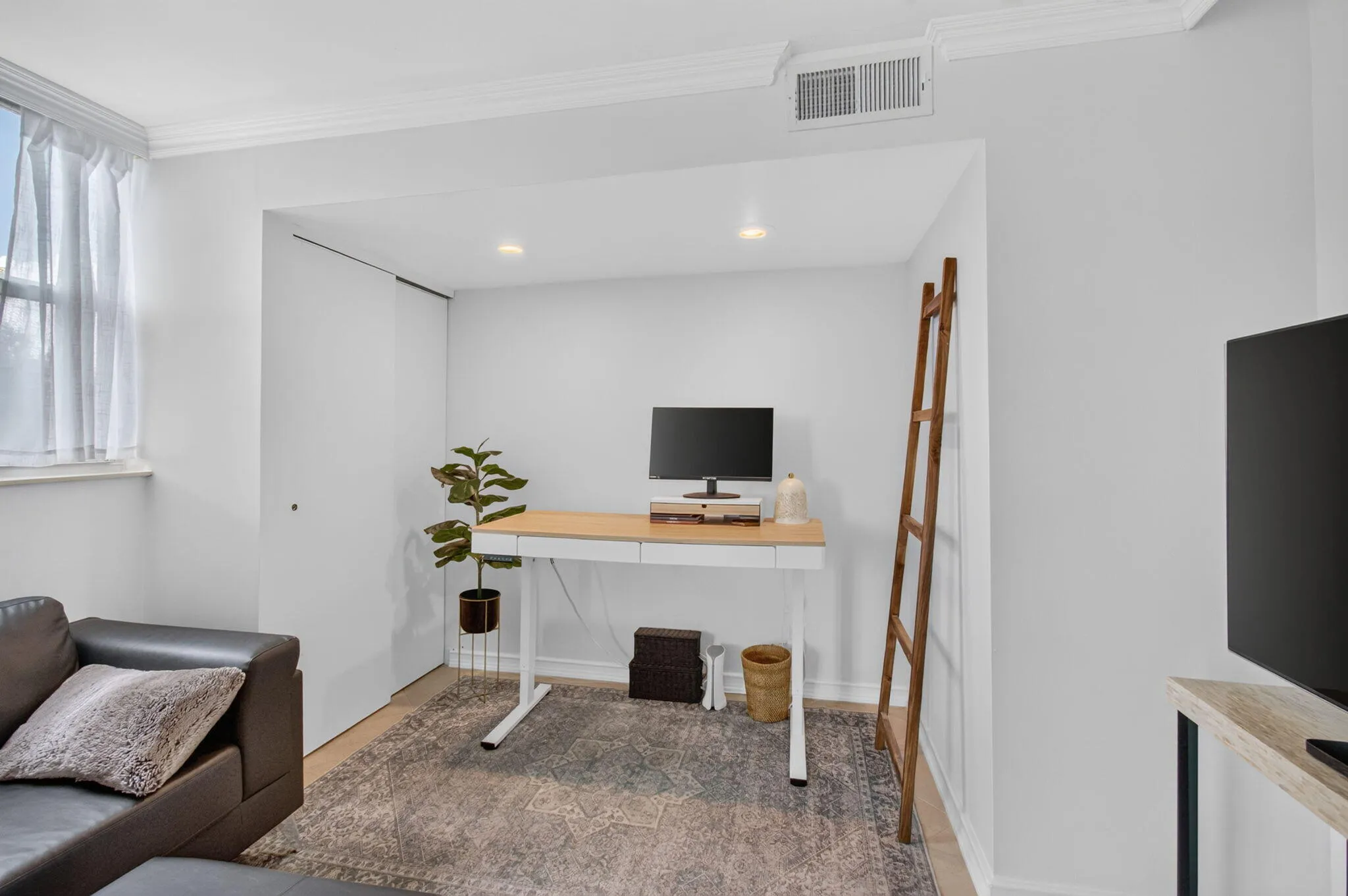 Office Nook with Closet Storage
