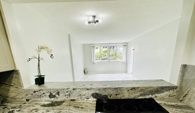 Kitchen open to dinning area and living room.
