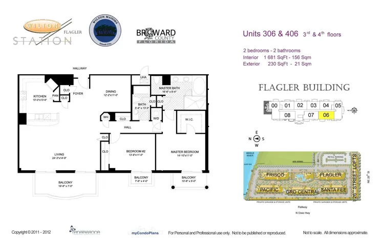 Floor Plan wilton station flagler 306