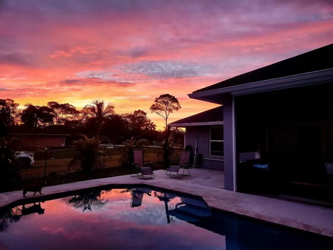 View at sunset