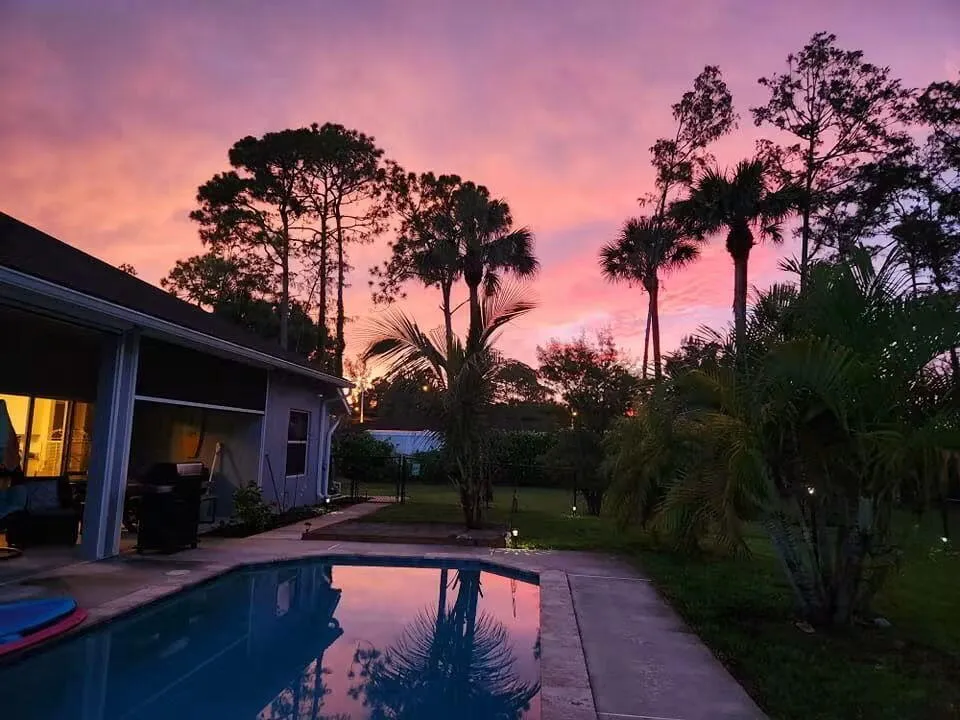 View at sunset