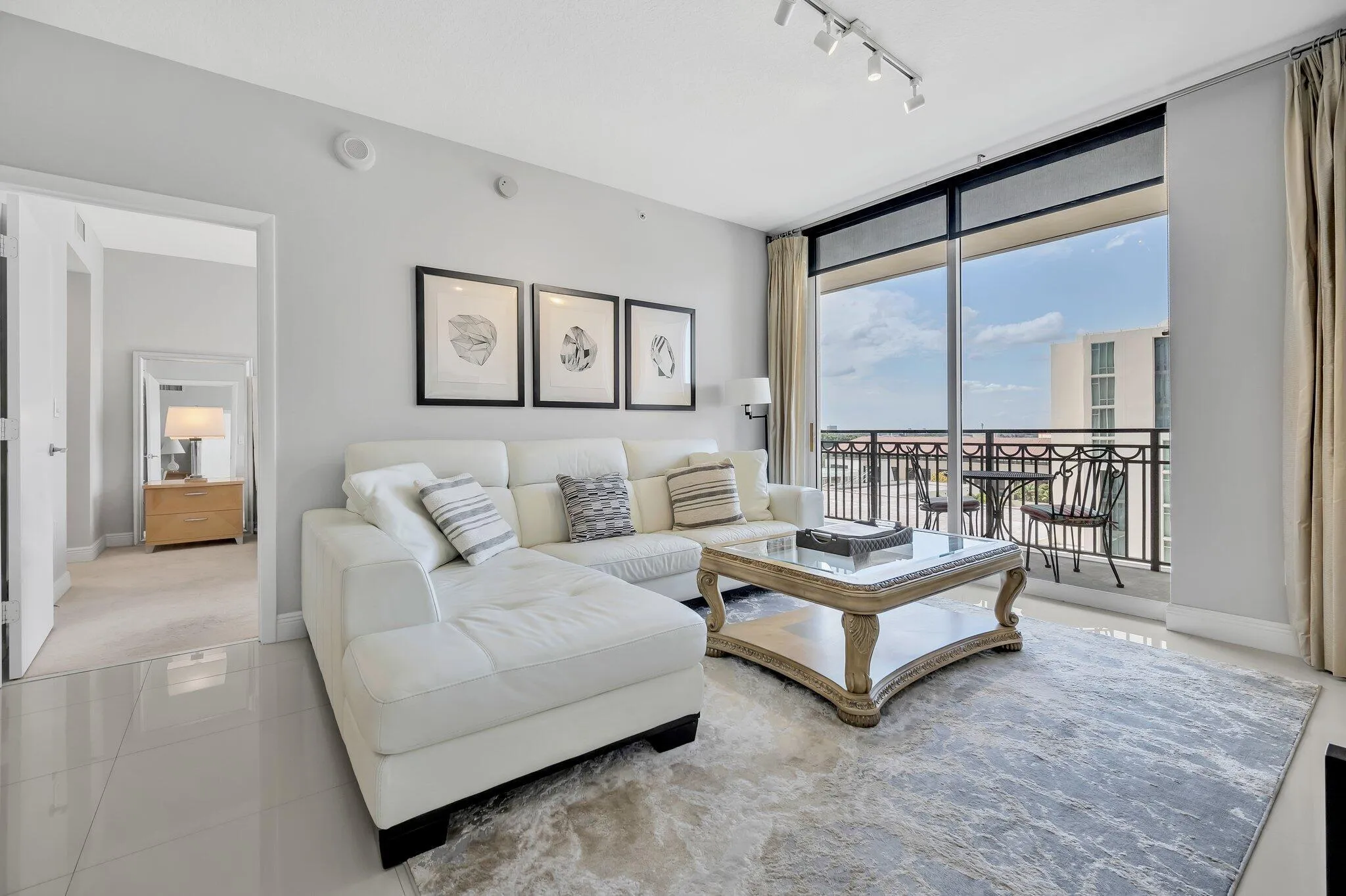 Living Area & Balcony Views