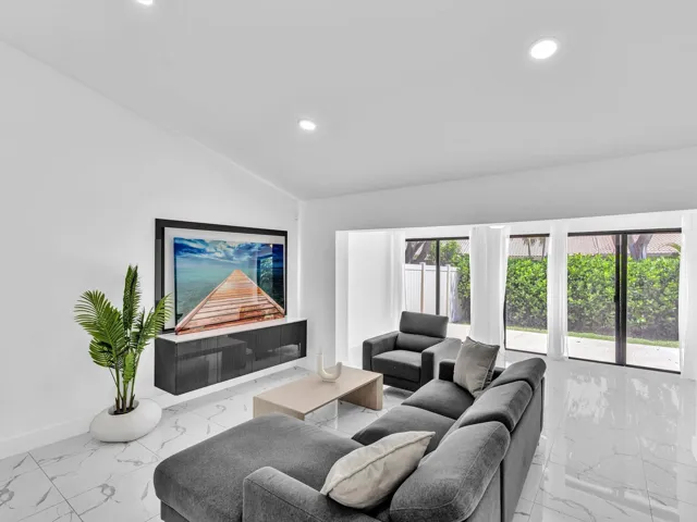 White walls with recessed lighting