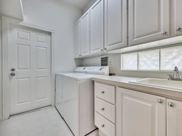 Laundry room just off garage