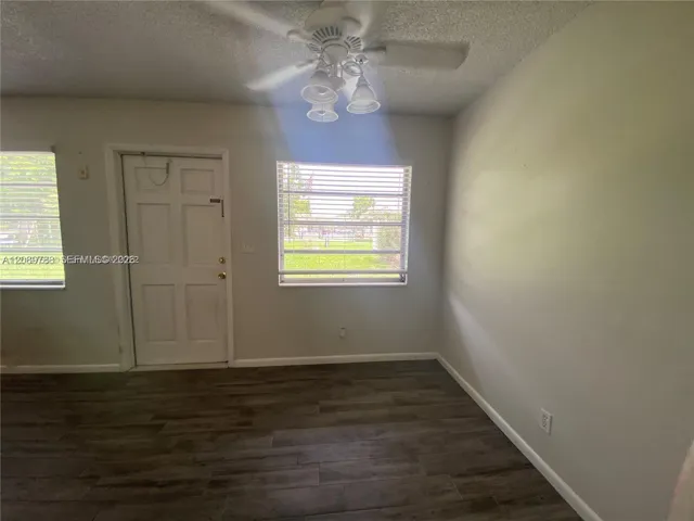 Large living area with garden view