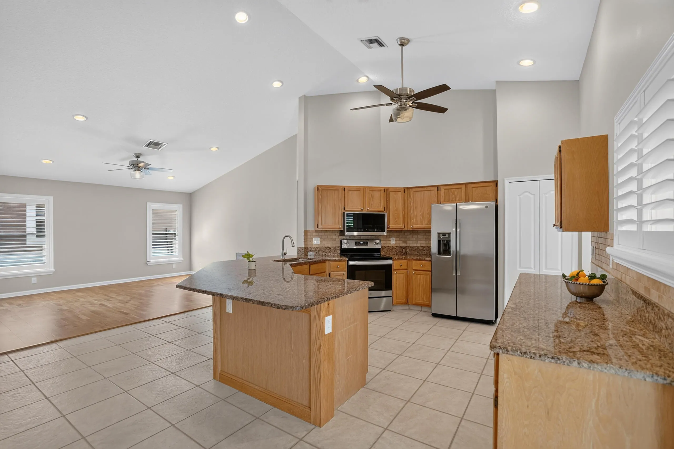 Plenty of room to eat around the kitchen and entertain