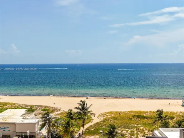 Ocean and beach across A1A.