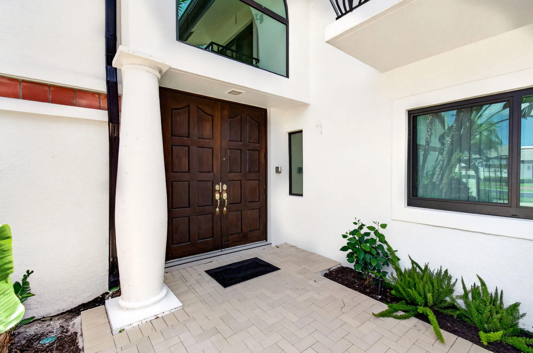 Front Entrance with New Cream Pavers