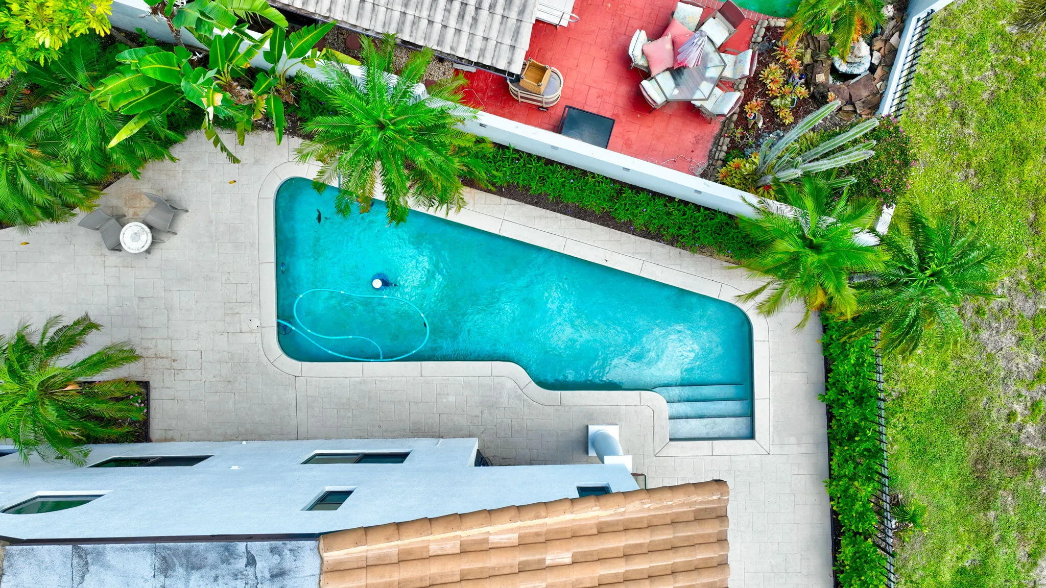 Aerial Views of the Private Pool