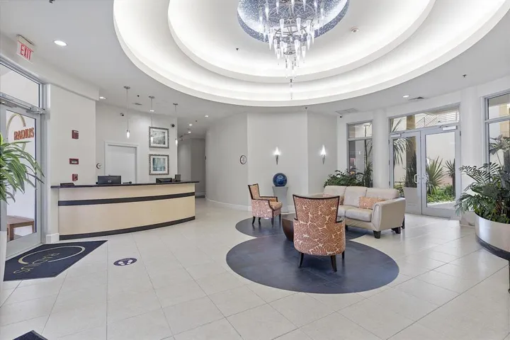 A secured/controlled-access lobby