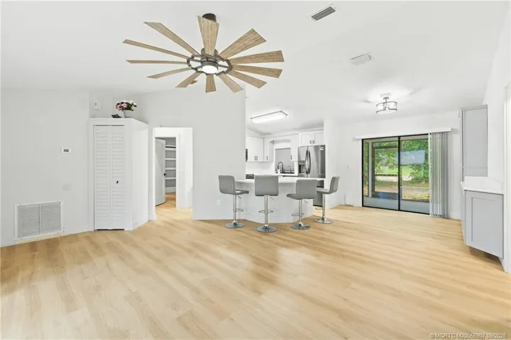 View from Living Room to Dining Area