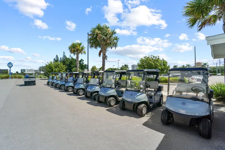 Golf carts at North Palm Beach Country Club