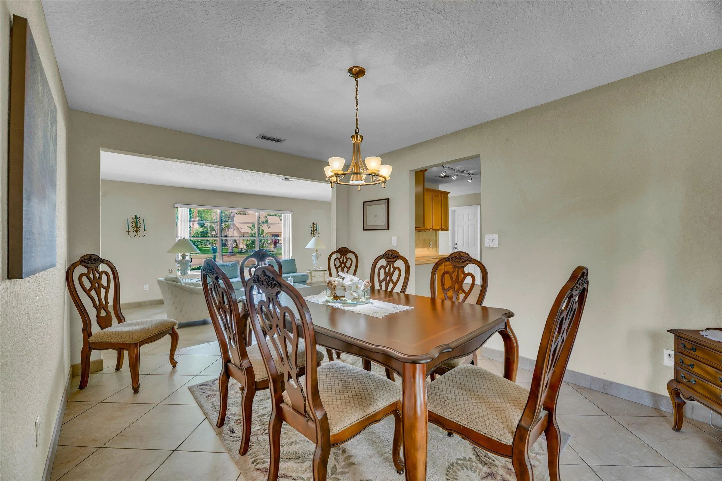 Formal Dining Room Adjacent to Formal Living & Kitchen