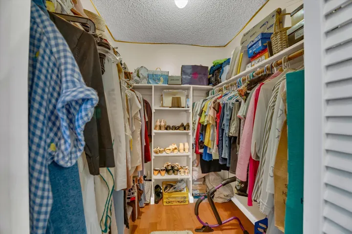 Master Walk in closet with shelving