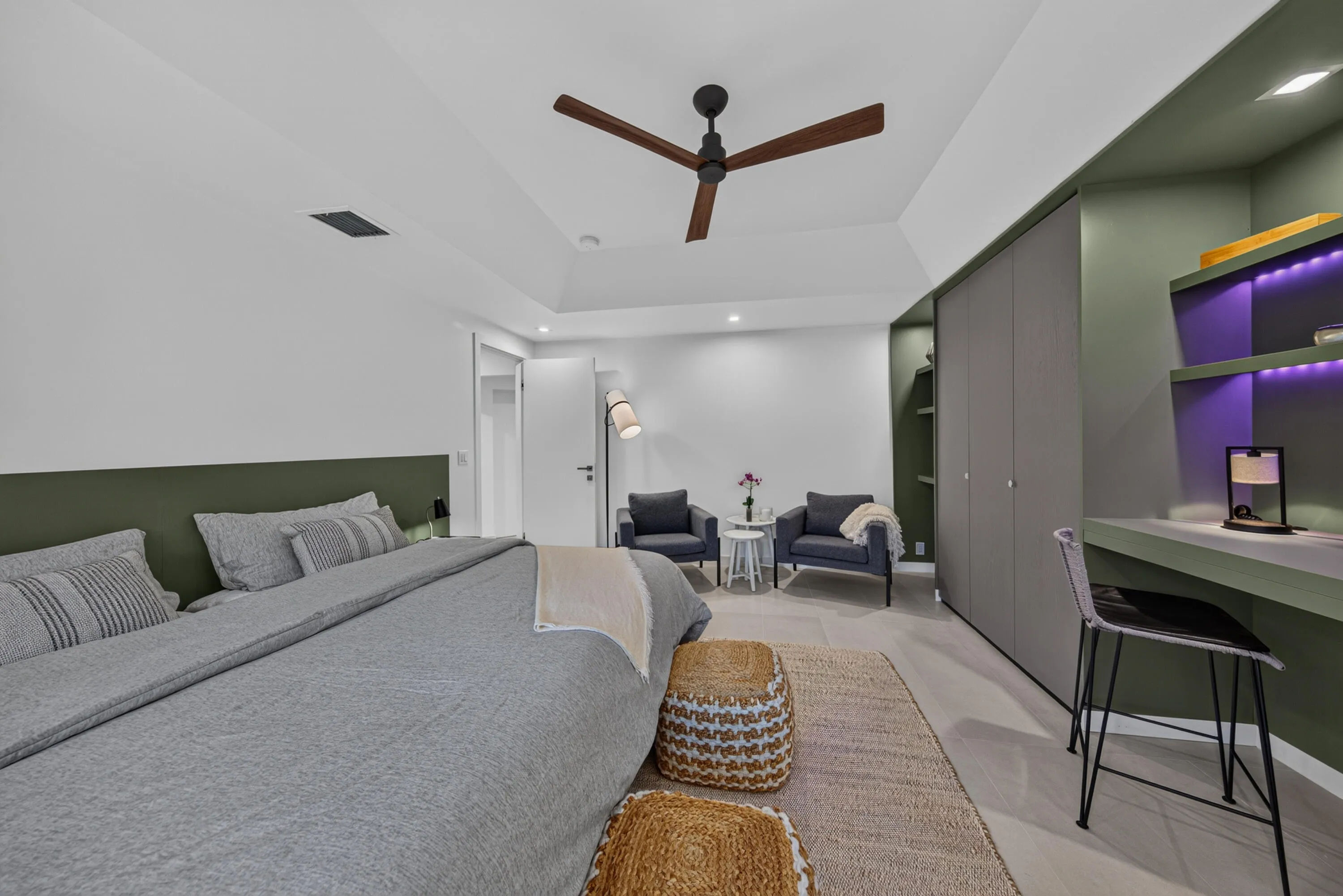 Third Bedroom with built-in desk and ample storage