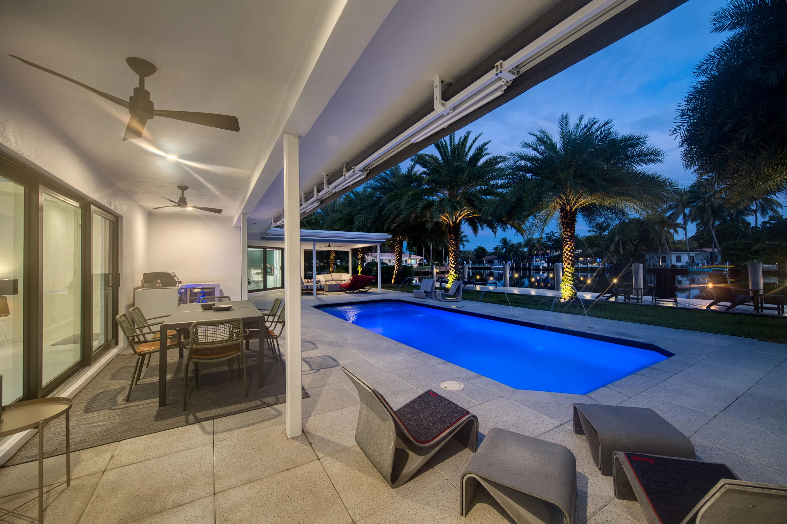 Enjoy your resort-style patio at sunset