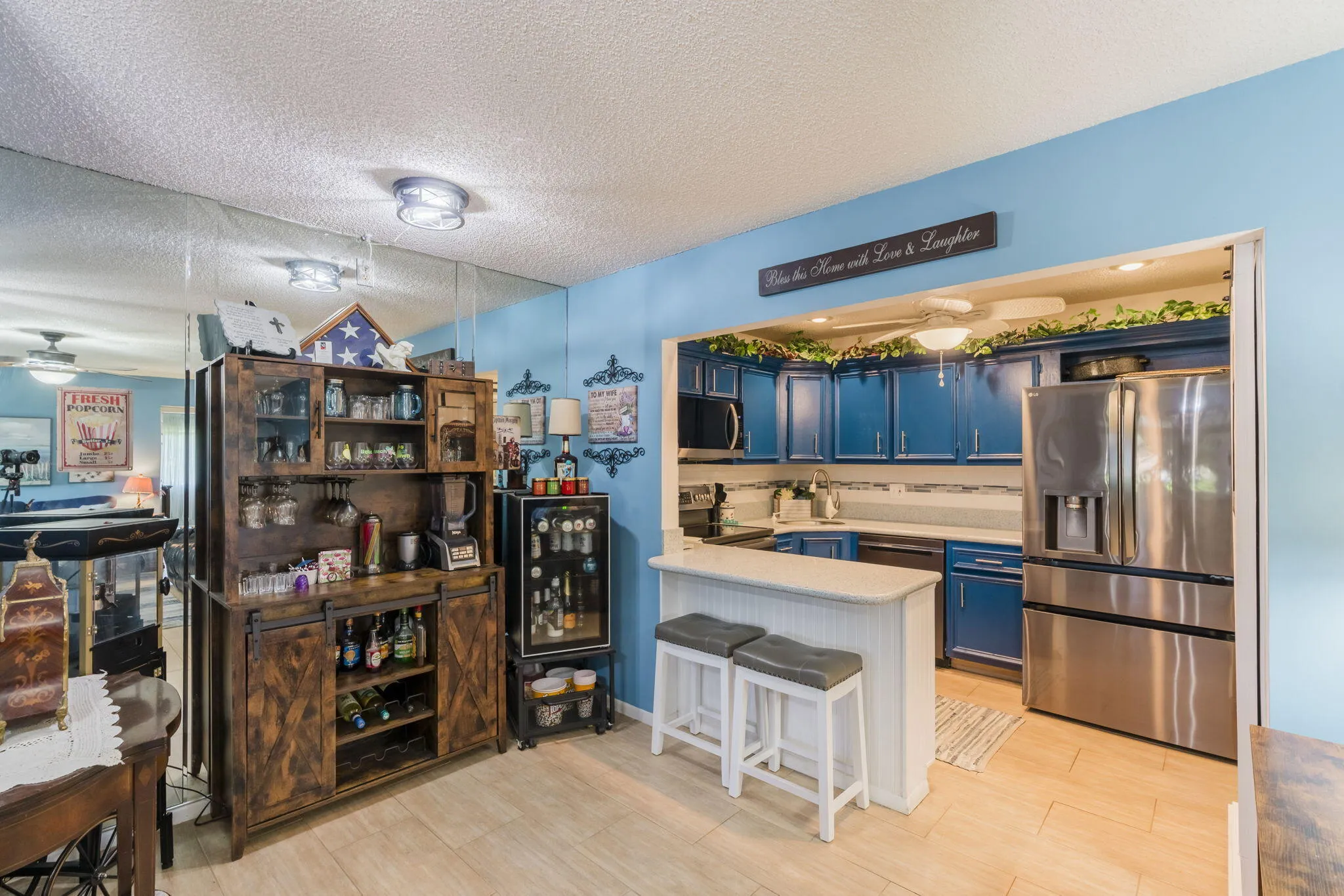 dining and kitchen