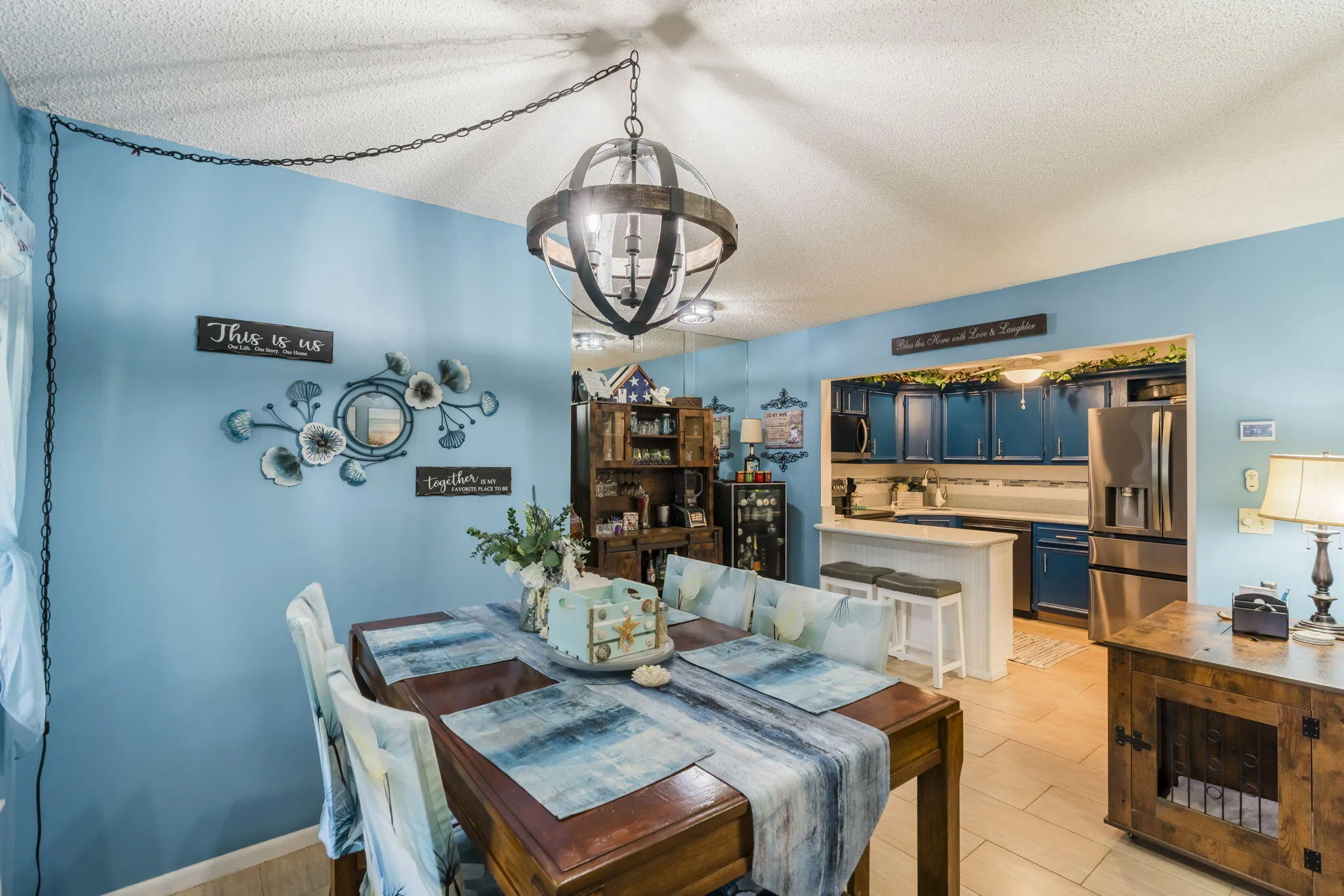 dining and kitchen