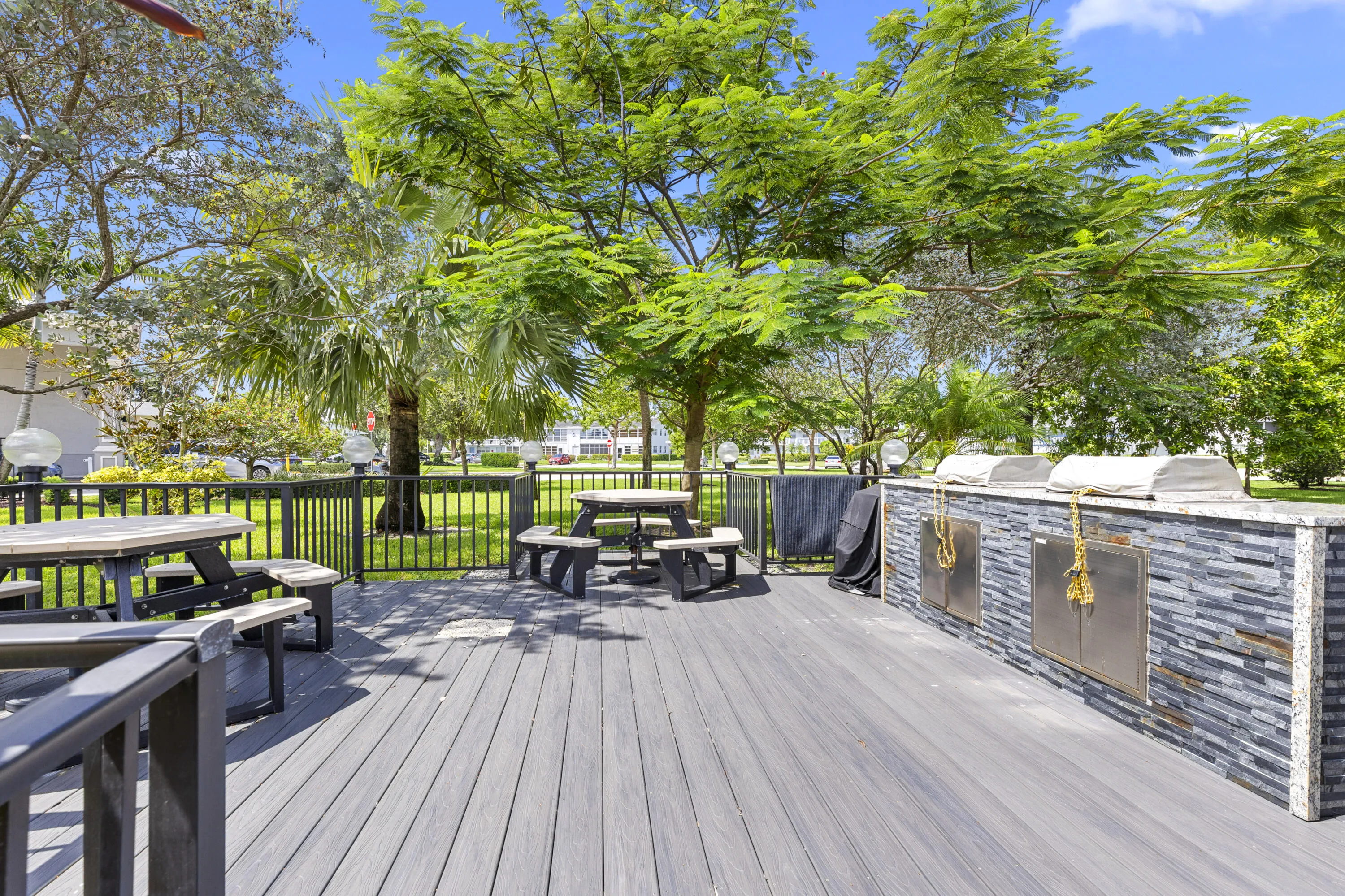 Built in Building Barbecue and Seating area
