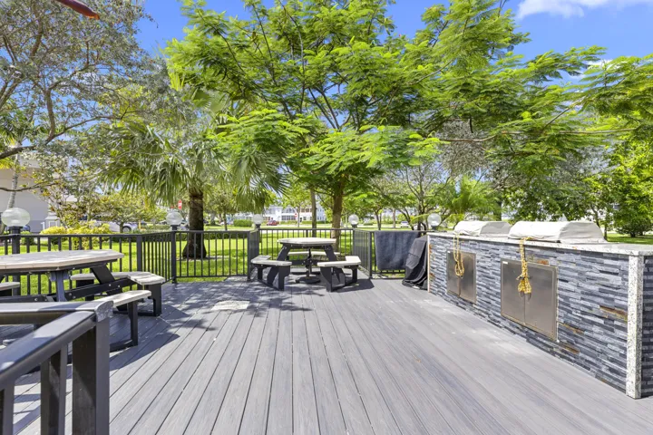 Built in Building Barbecue and Seating area