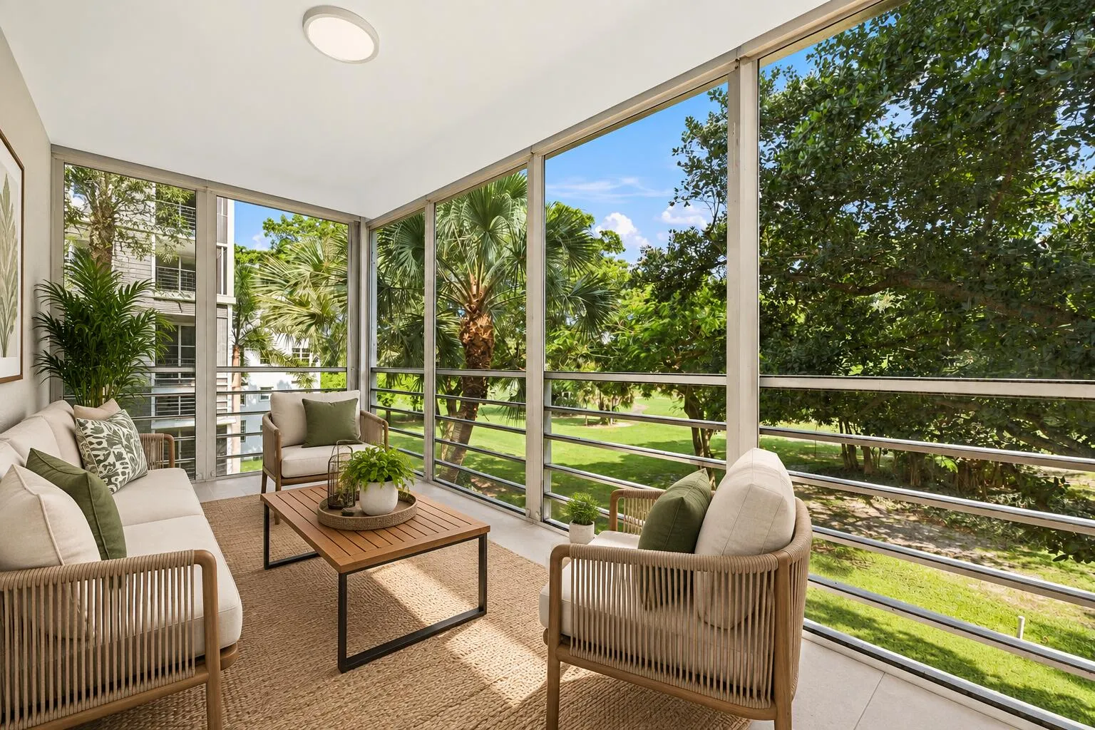 Virtual furnished Balcony
