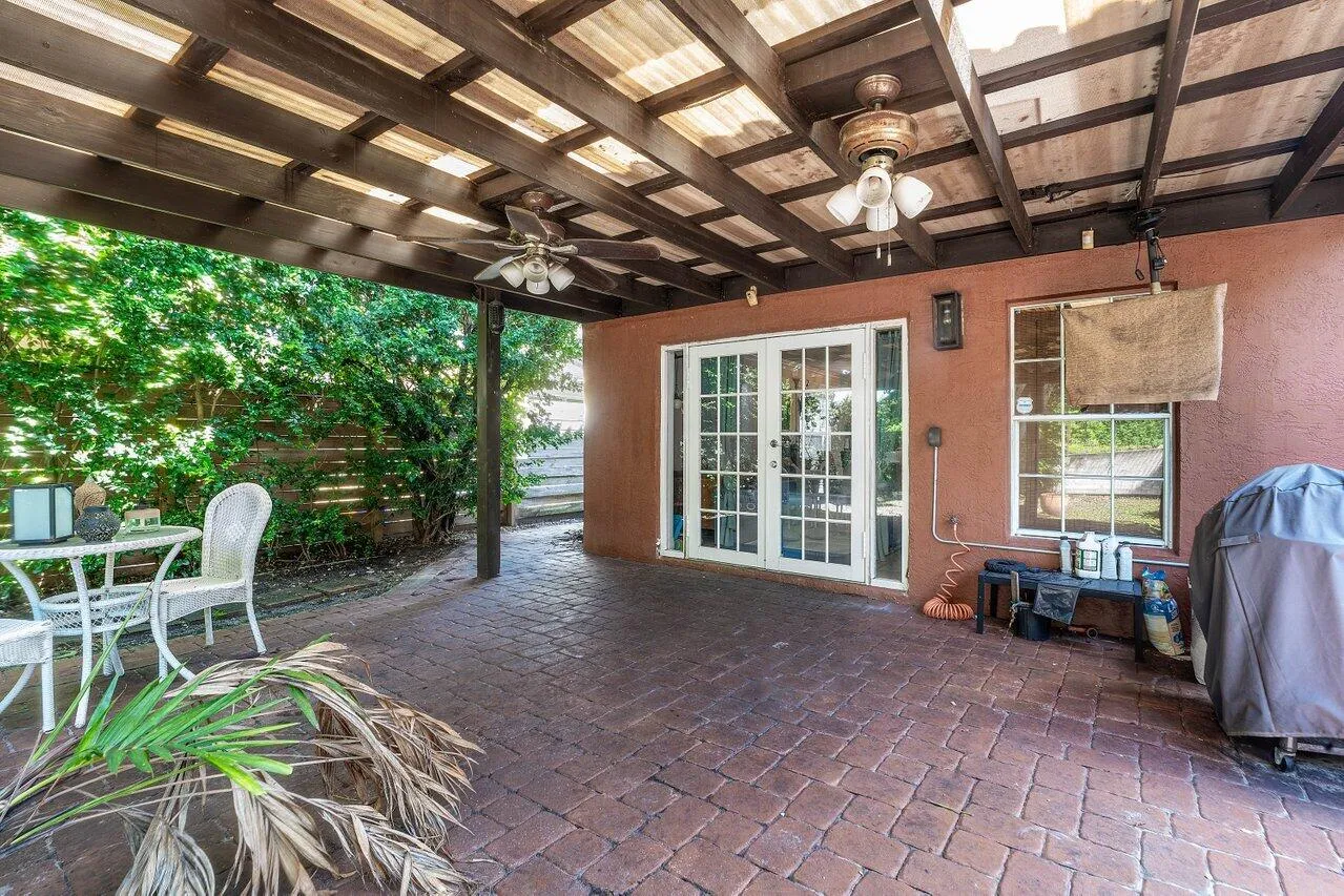 Back view of patio
