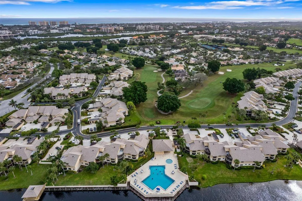 Aerial Water and Golf Views