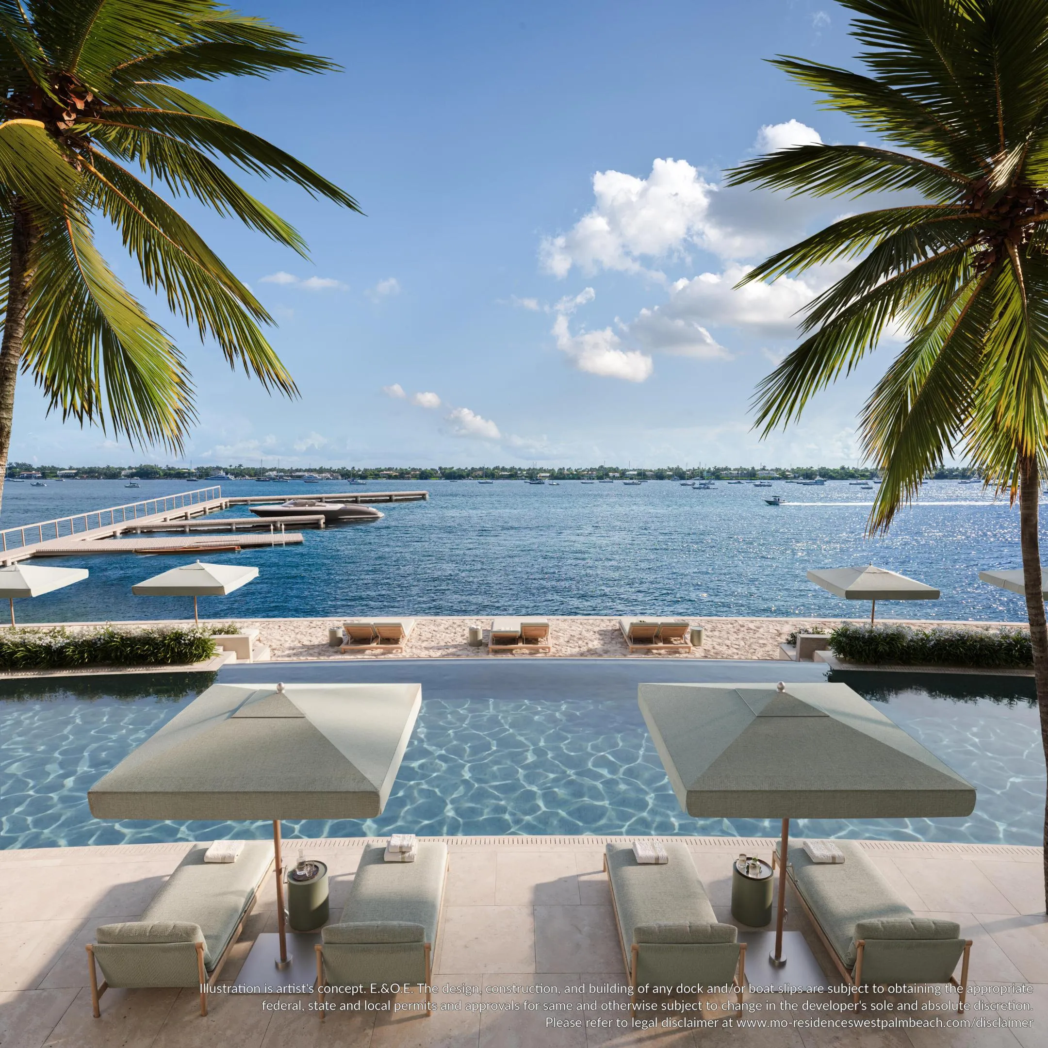Main Floor Pool, waterside with private beach