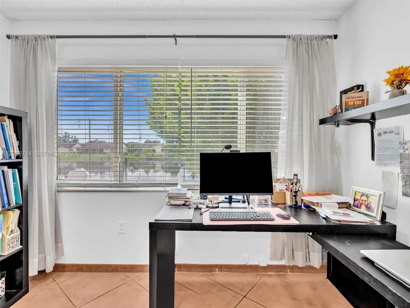 Work while soaking in your lake view