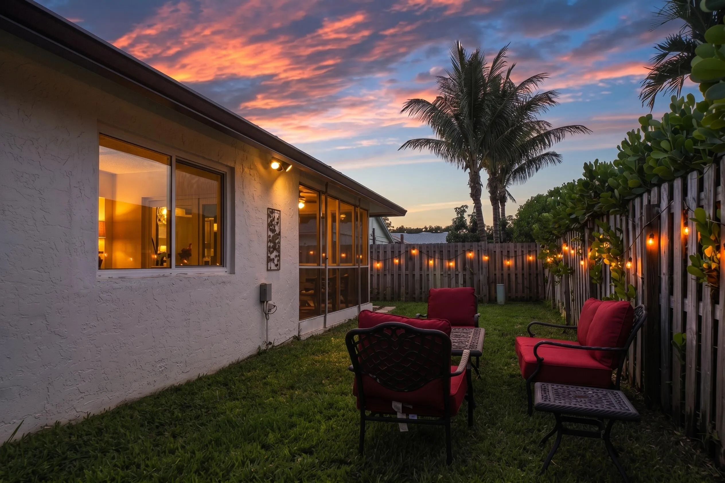 Twilight Backyard