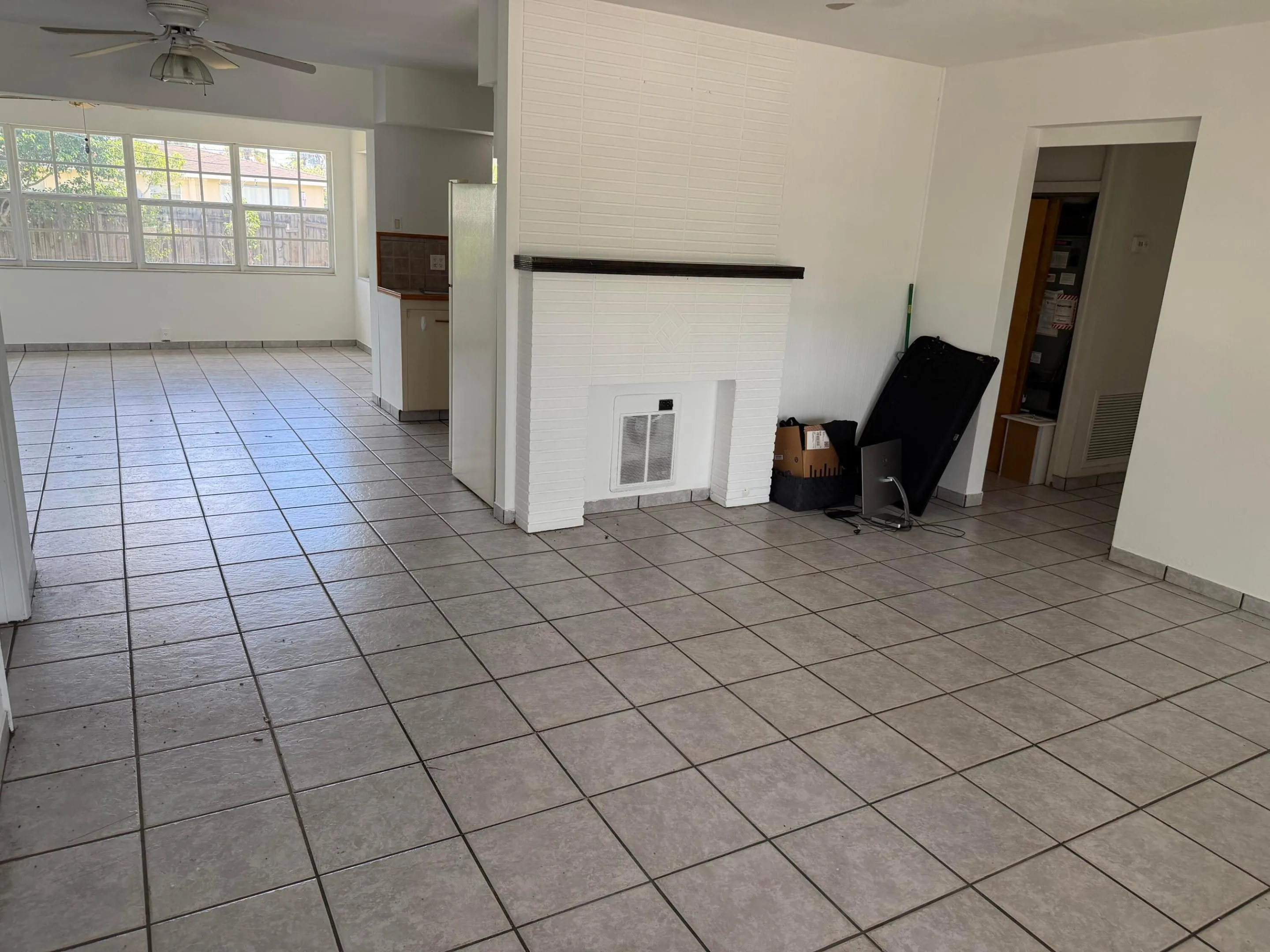 Tile flooring throughout