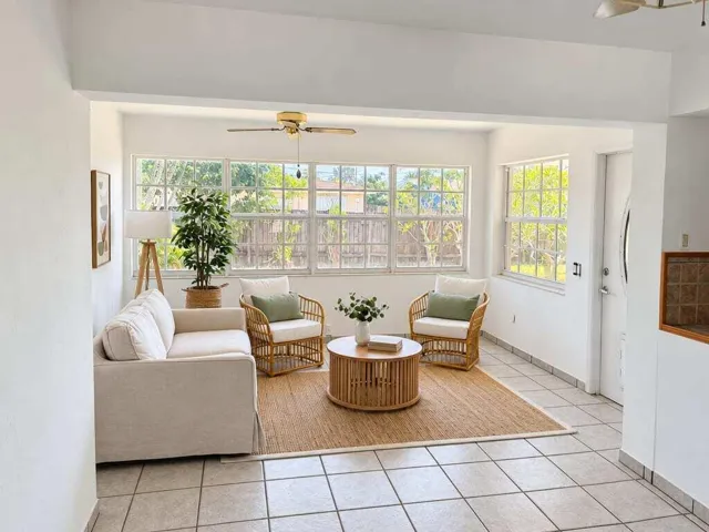 Staged visual of back room