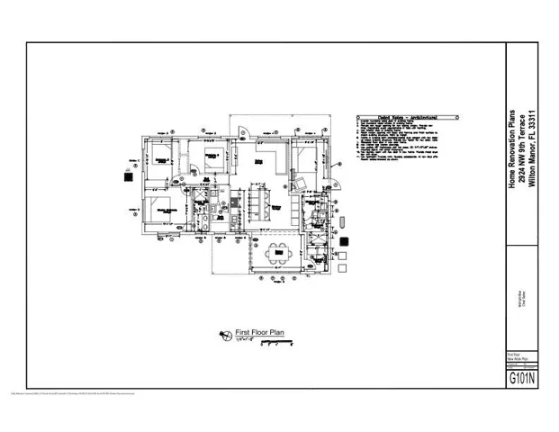 Potential remodeled floor plan, 3 bedroom, 2 bath, with an additional ADU Studio, 1 bedroom lockout