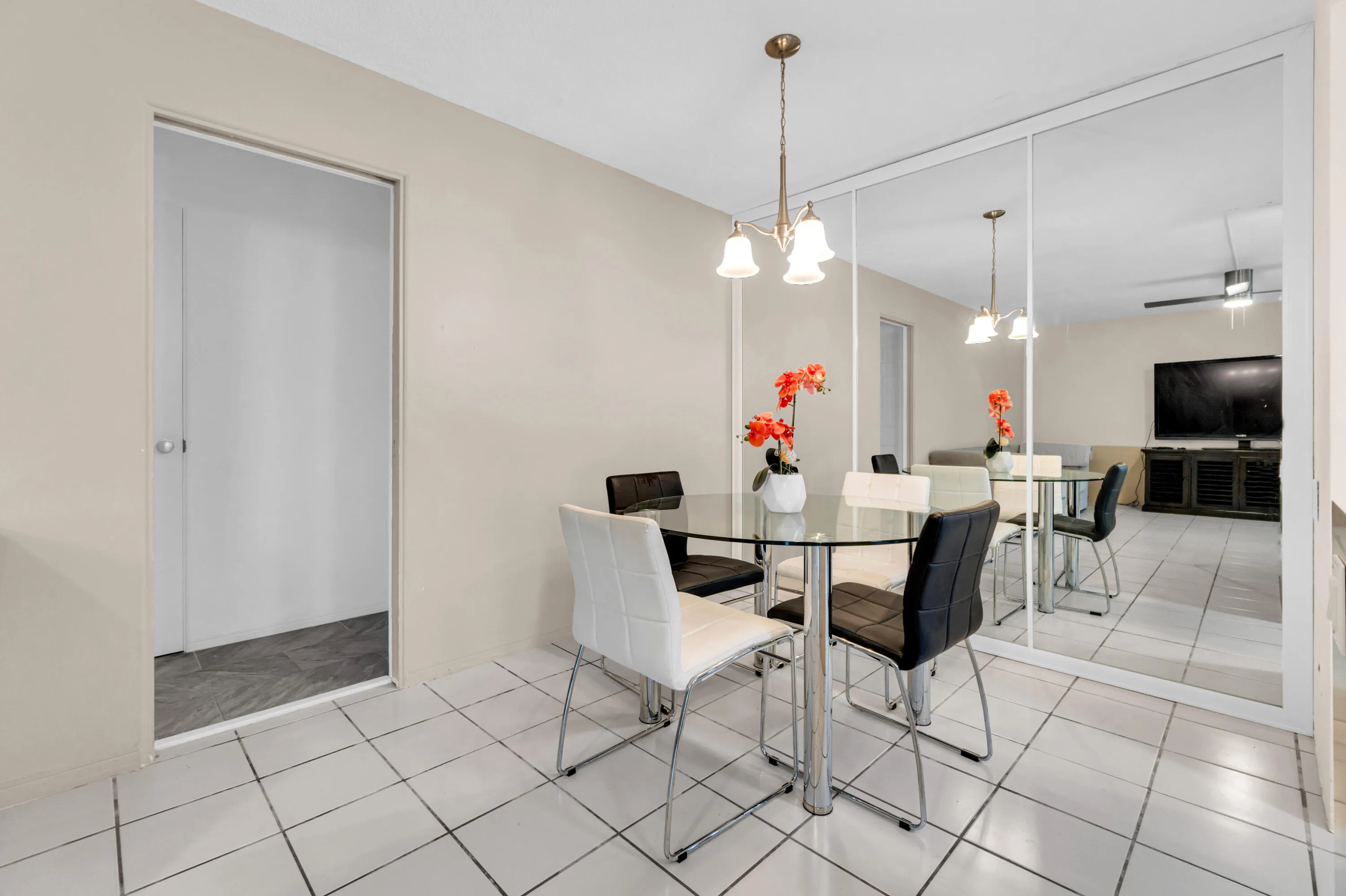 Tile flooring throughout