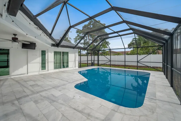 Pool with New Patio and Screen Enclosure