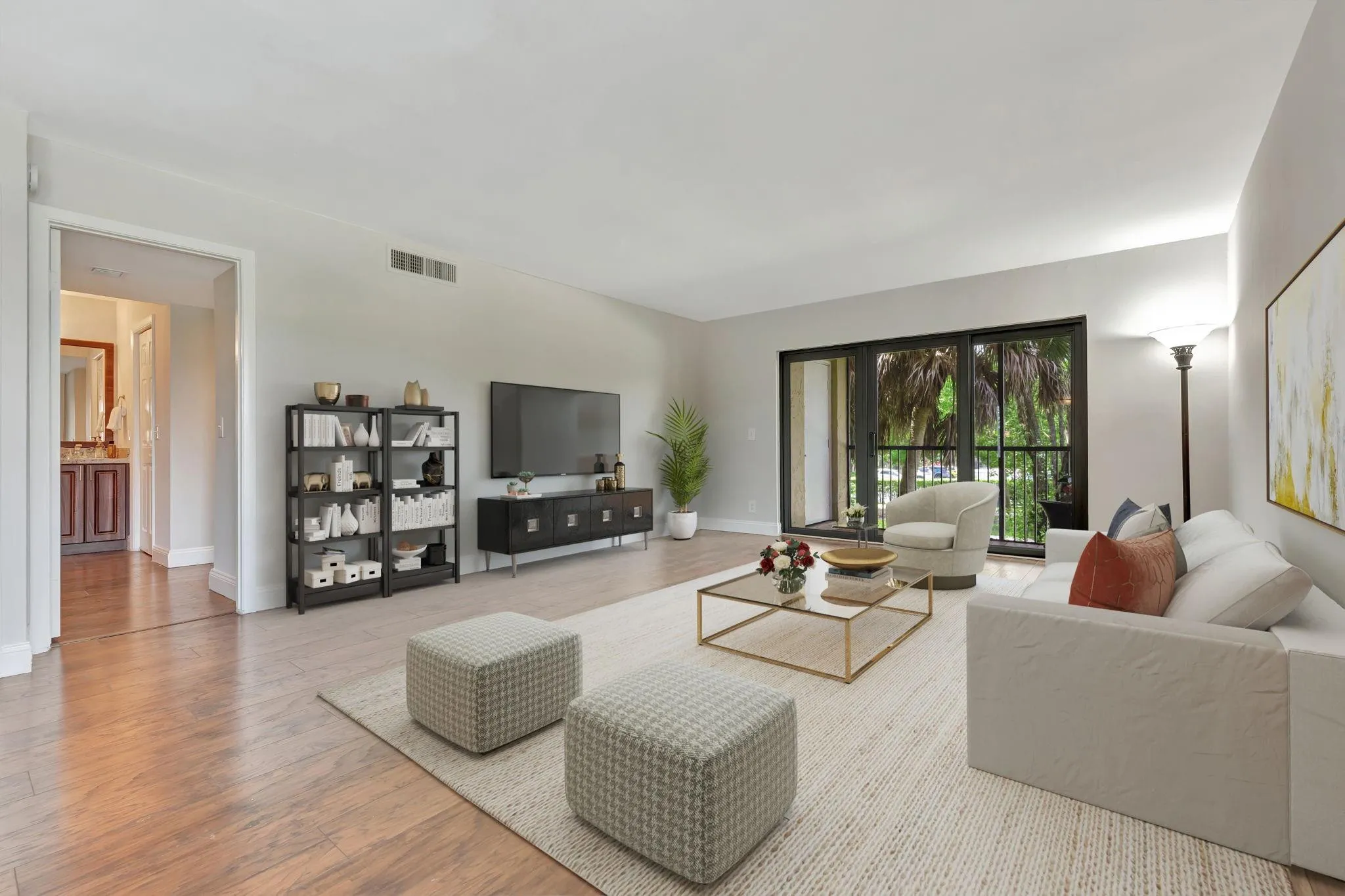 ALL IMPACT GLASS! Flat finish ceilings, newer AC, newer water heater, newer paint.