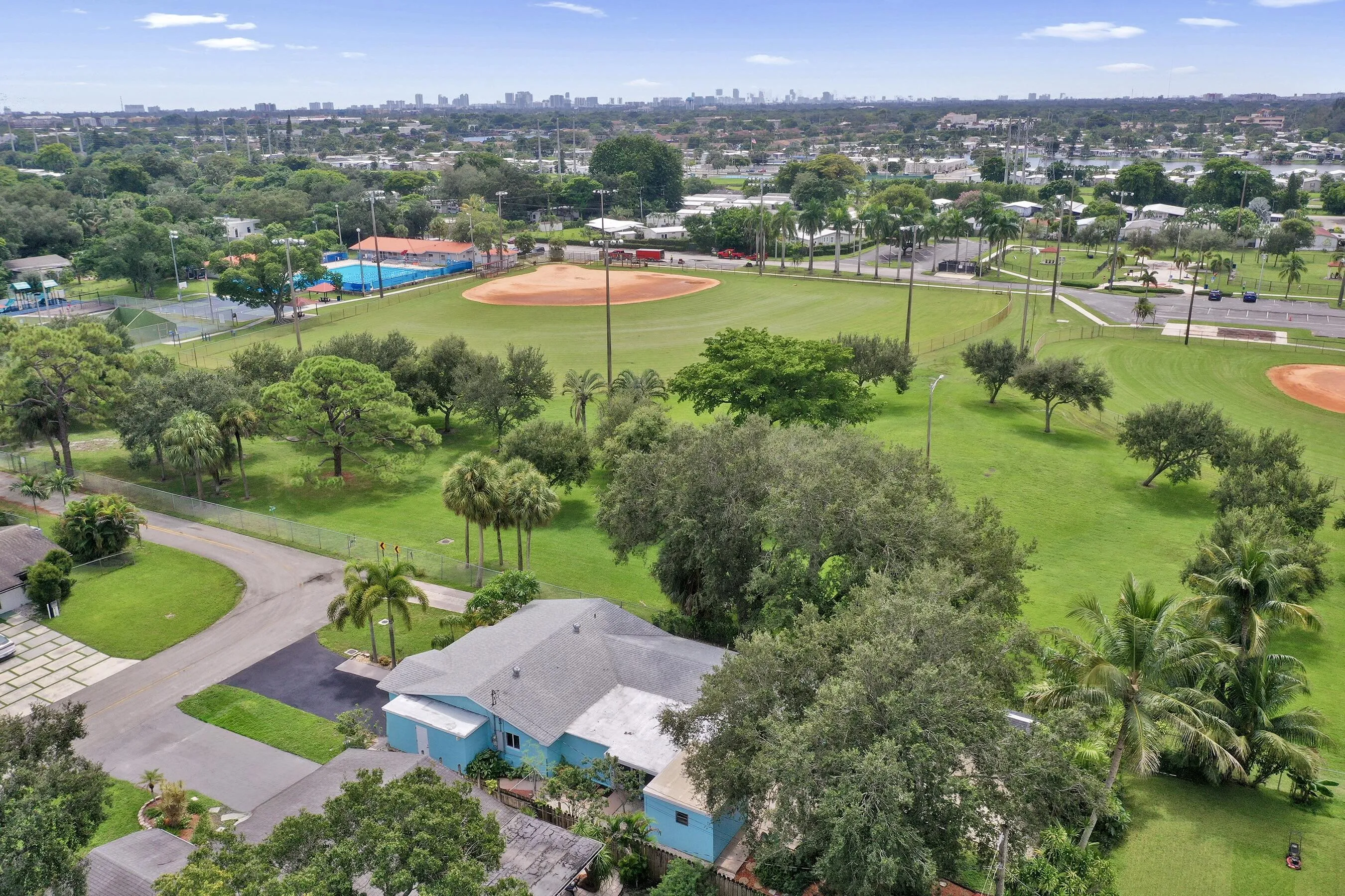 Aerial. House and Park