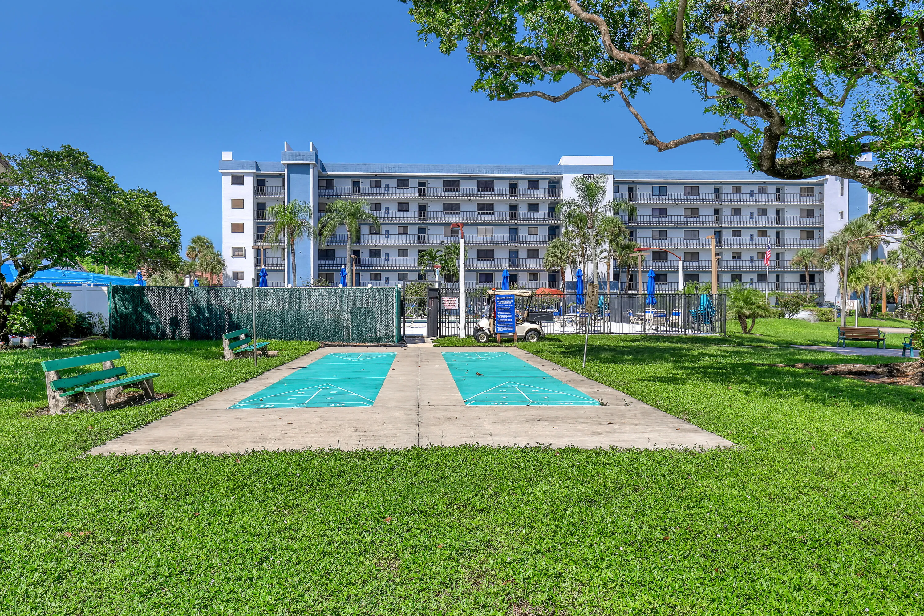 Shuffleboard courts on-site