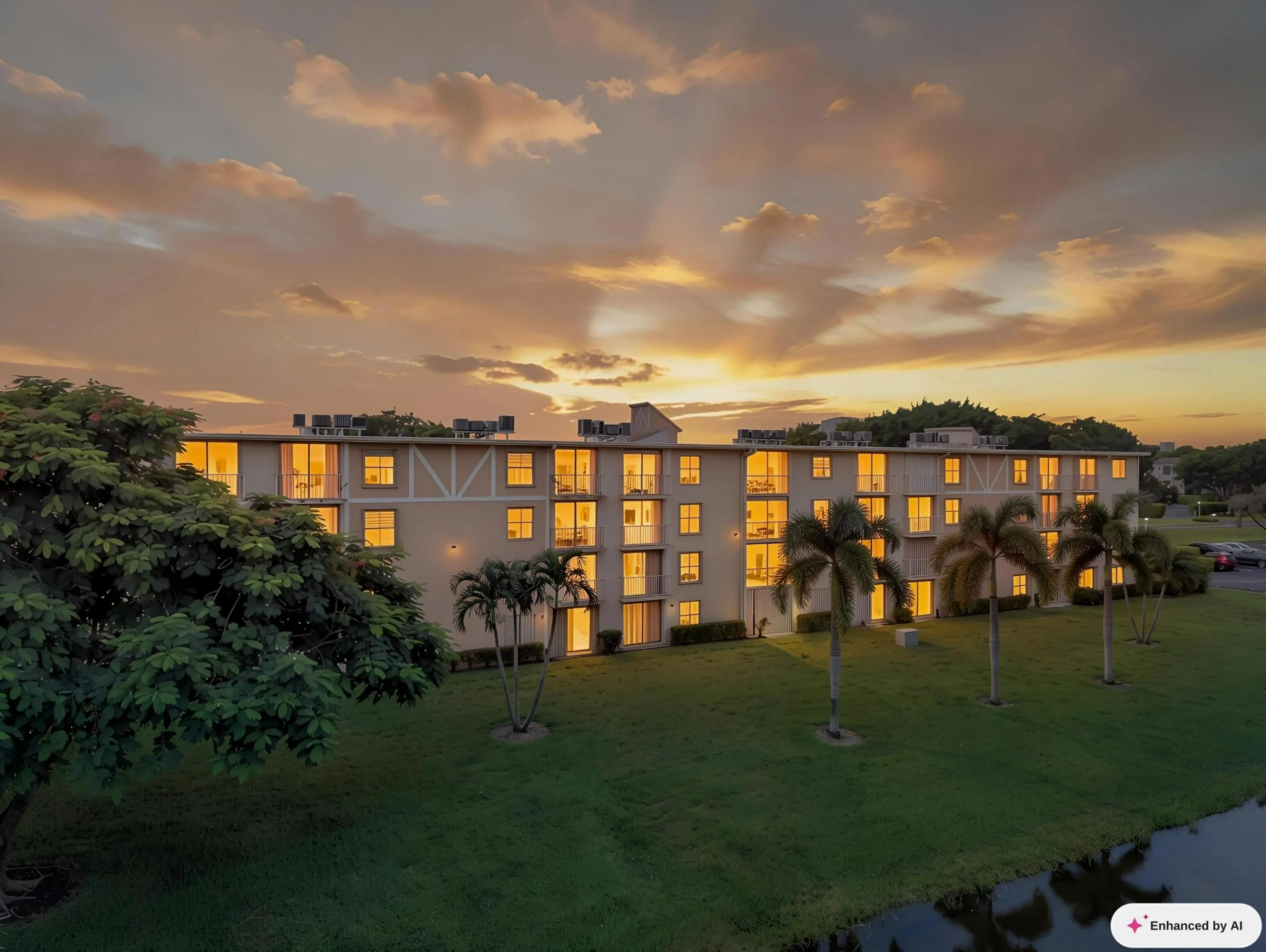 “This image has been Ai Edited to illustrate the property's Dusk or Twilight View”
