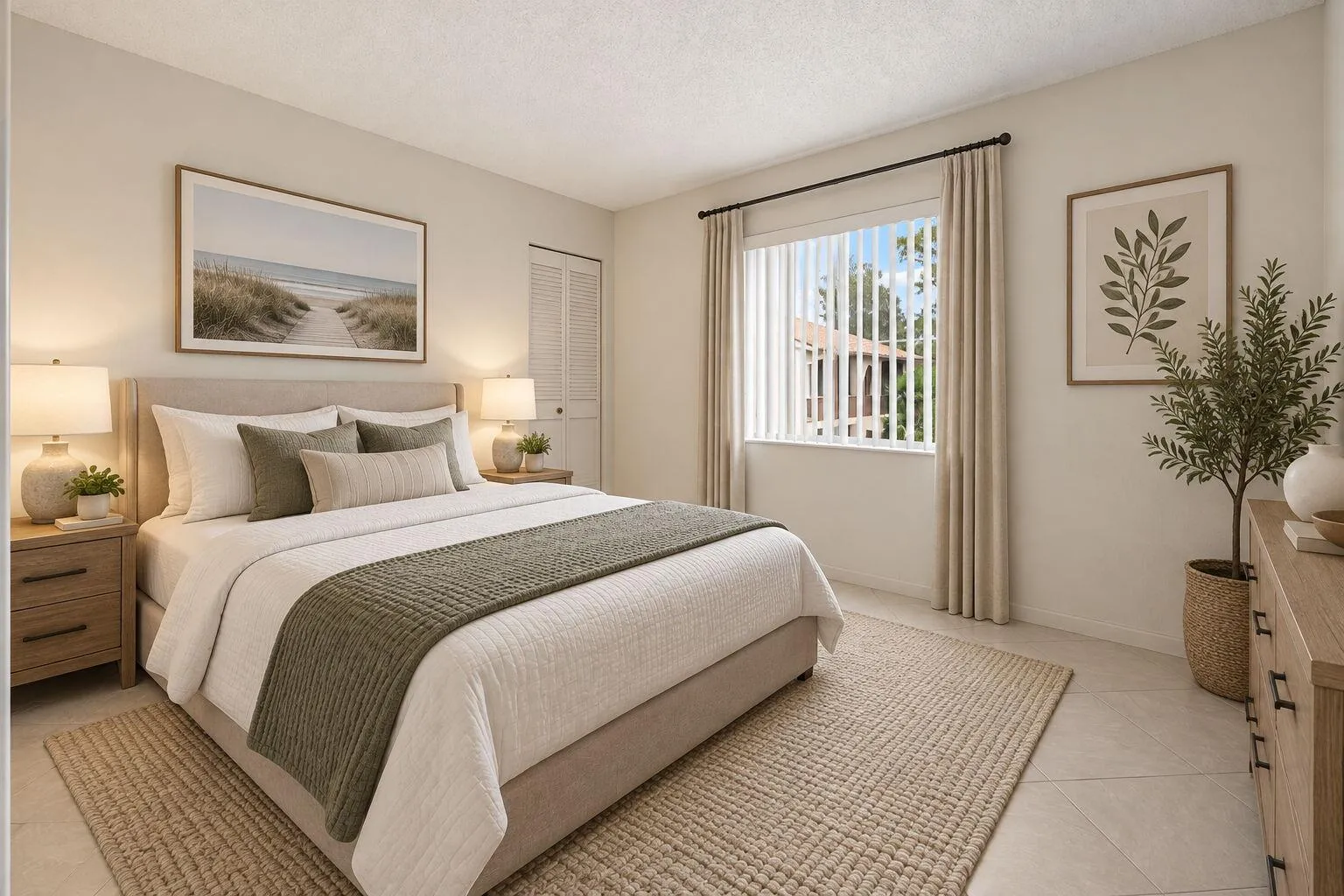 Digitally Staged 2nd Bedroom