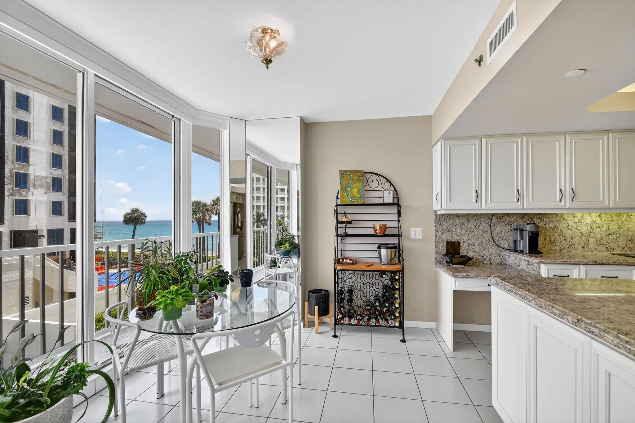 East view fromkitchen nook views beach