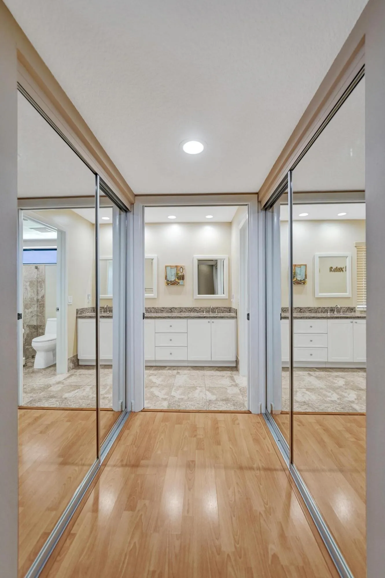 Two walk in closets