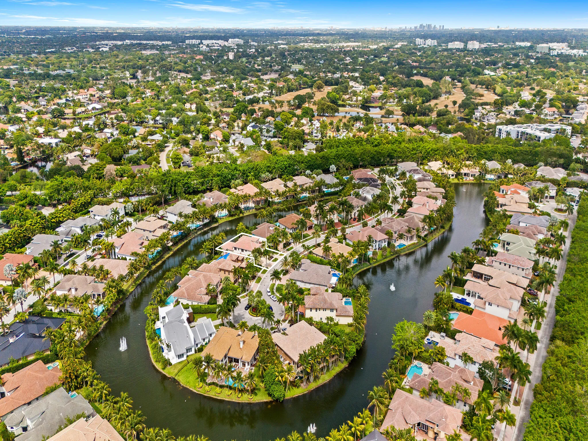 Aerial View of Cul de Sac Location on Sought After Key Plum Street