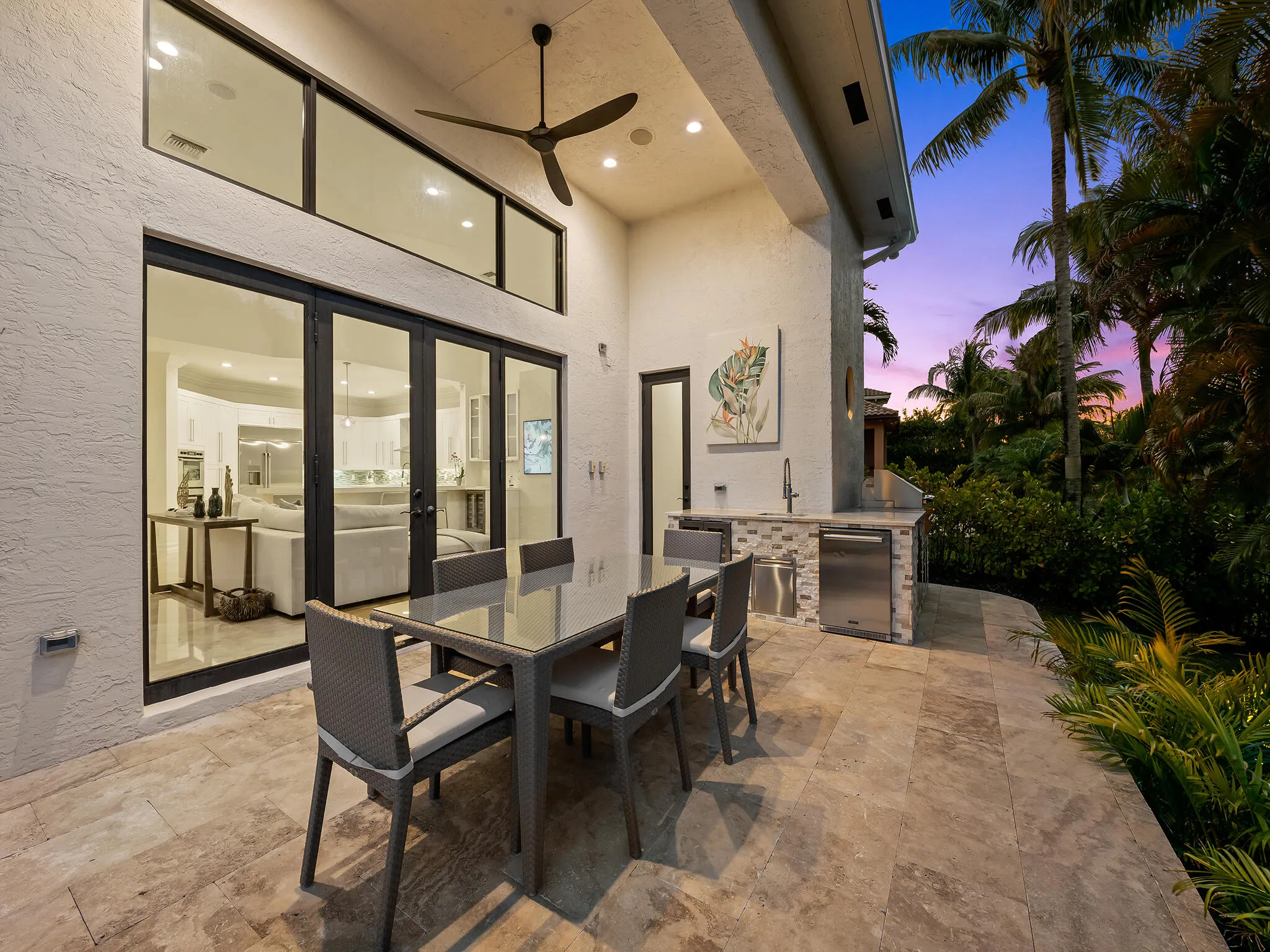 Family Room and Cabana Full Bath open to Covered Patio for Ourdoor Dining and Summer Kitchen