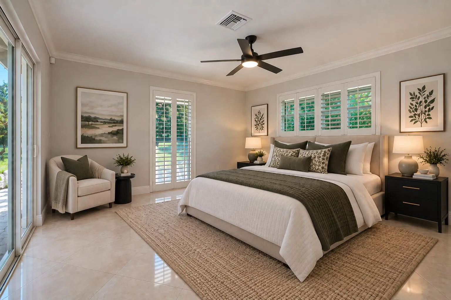 Virtually staged bedroom 2