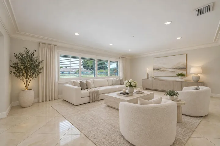 Virtually staged living room
